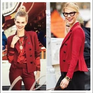 CAbi Size 4 Outing Blazer Red Ponte Knit Jacket #3175